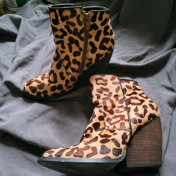 Very Volatile | Leopard Ponyhair Wedge Bootie 9 - Picture 1 of 15